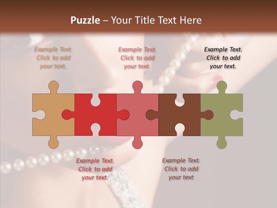 Flirt Red Beauty PowerPoint Template