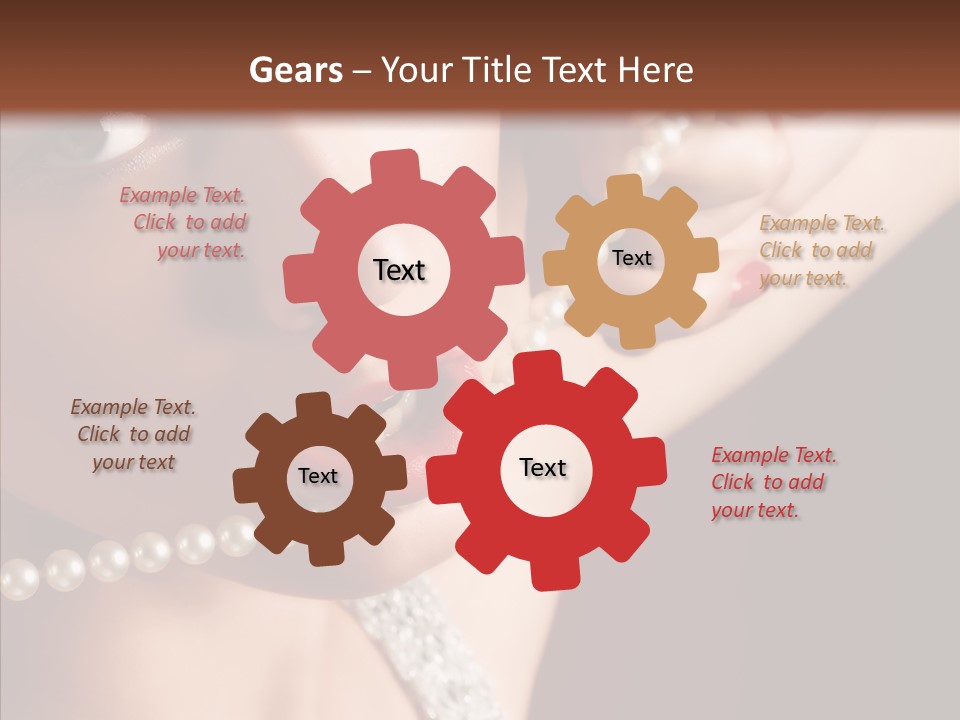 Flirt Red Beauty PowerPoint Template