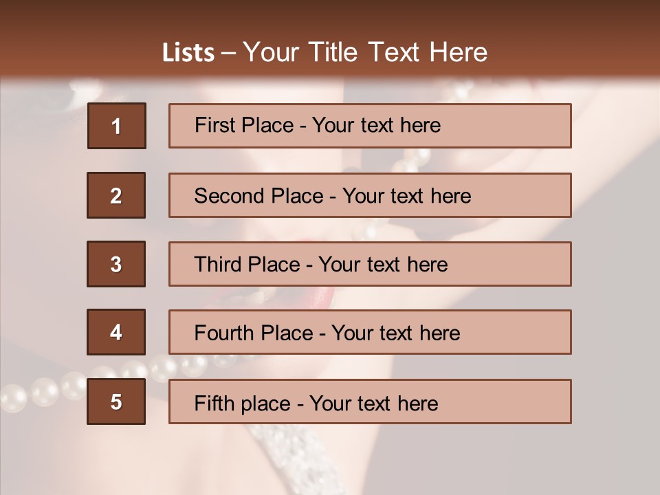 Flirt Red Beauty PowerPoint Template