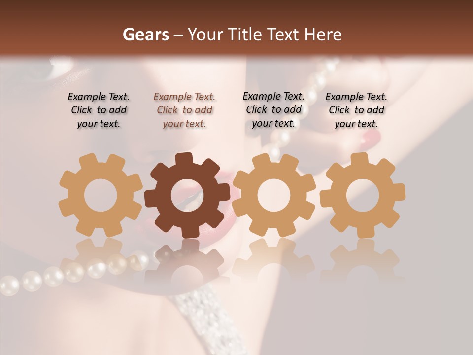 Flirt Red Beauty PowerPoint Template