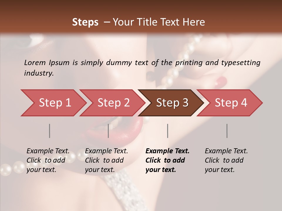 Flirt Red Beauty PowerPoint Template