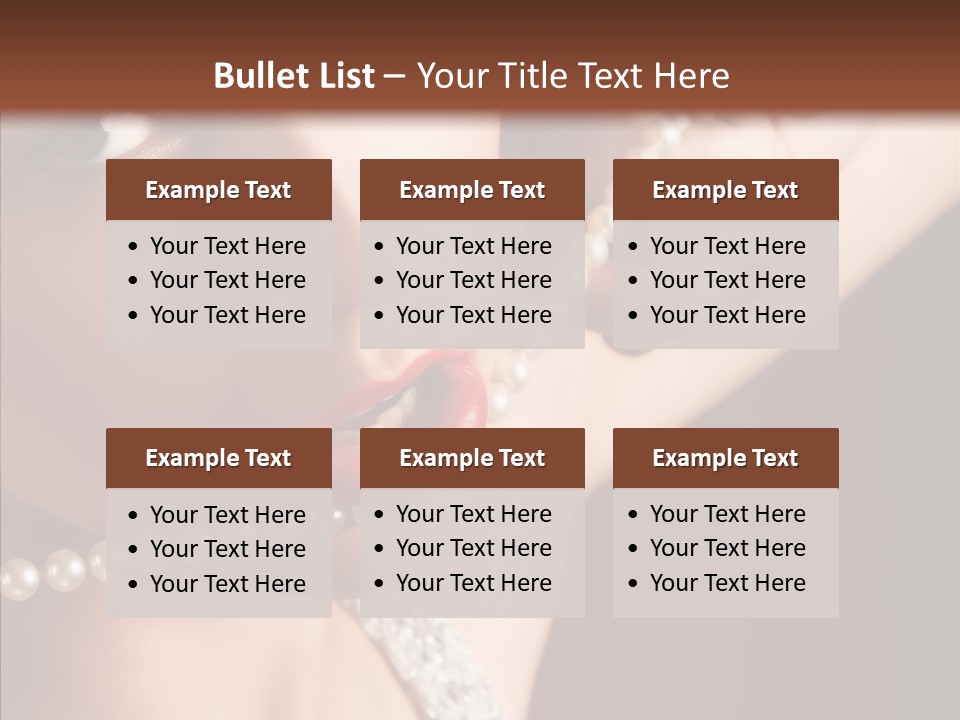 Flirt Red Beauty PowerPoint Template
