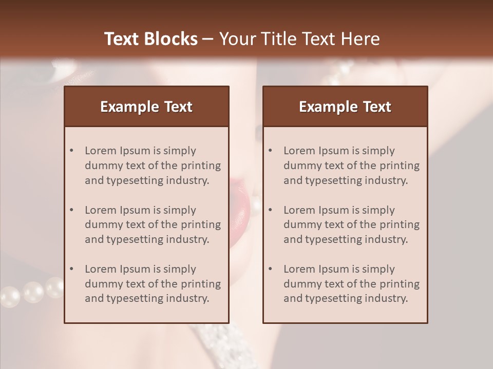 Flirt Red Beauty PowerPoint Template