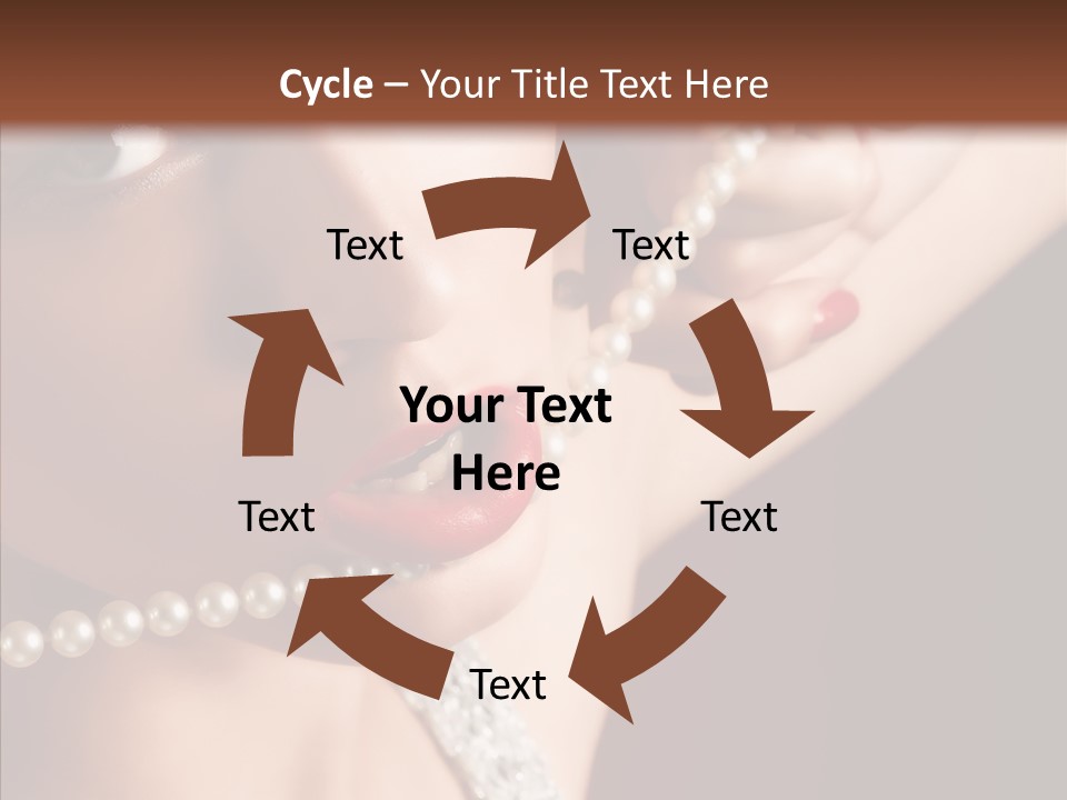 Flirt Red Beauty PowerPoint Template