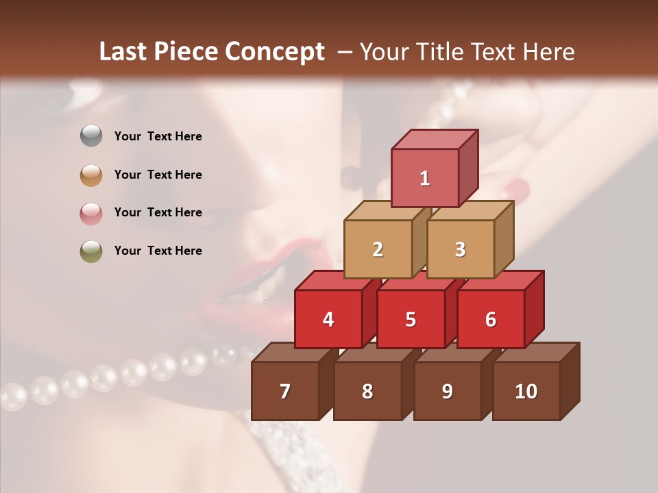 Flirt Red Beauty PowerPoint Template