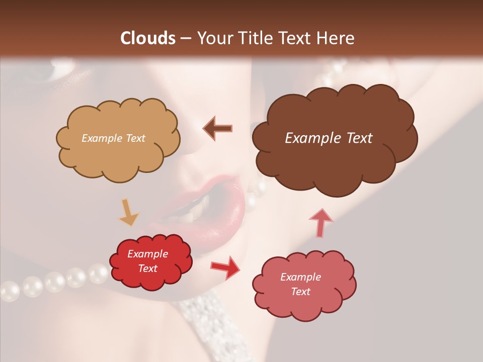 Flirt Red Beauty PowerPoint Template