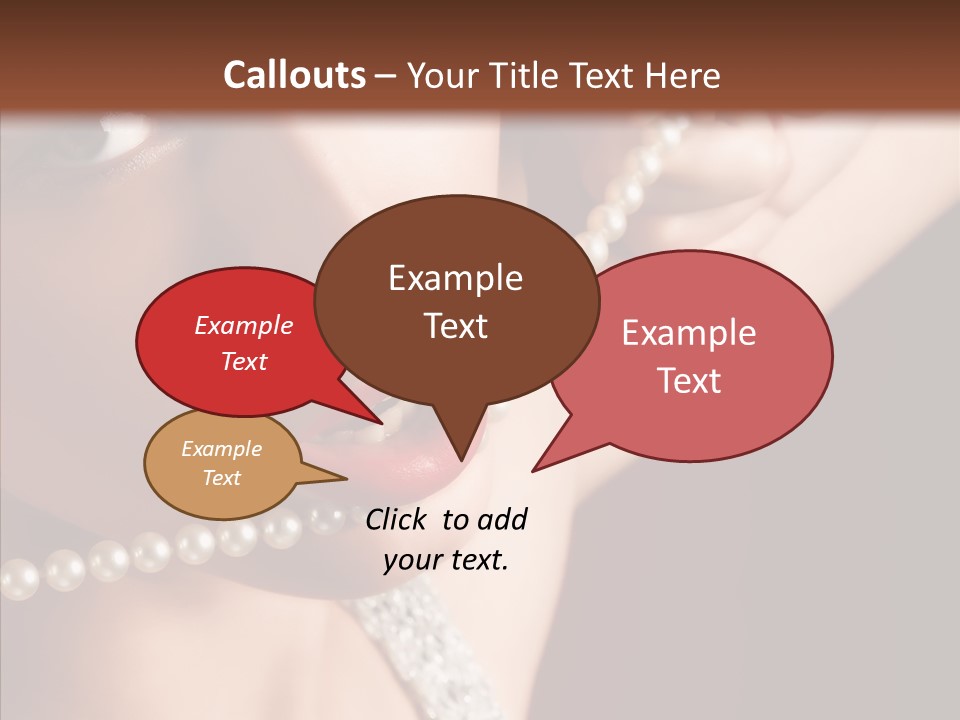 Flirt Red Beauty PowerPoint Template