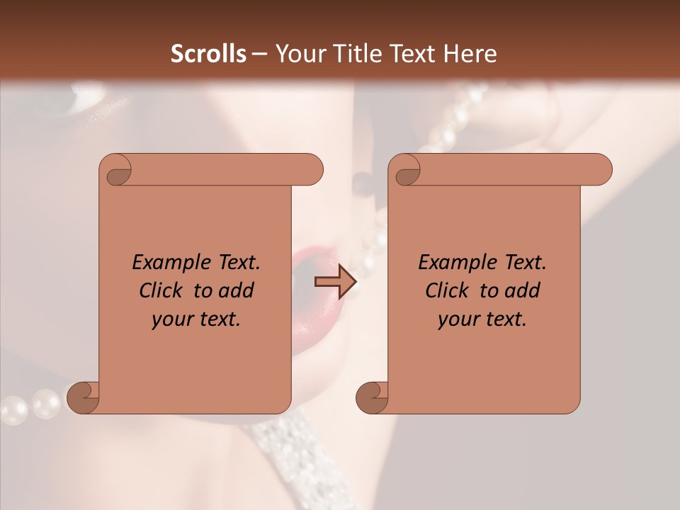 Flirt Red Beauty PowerPoint Template