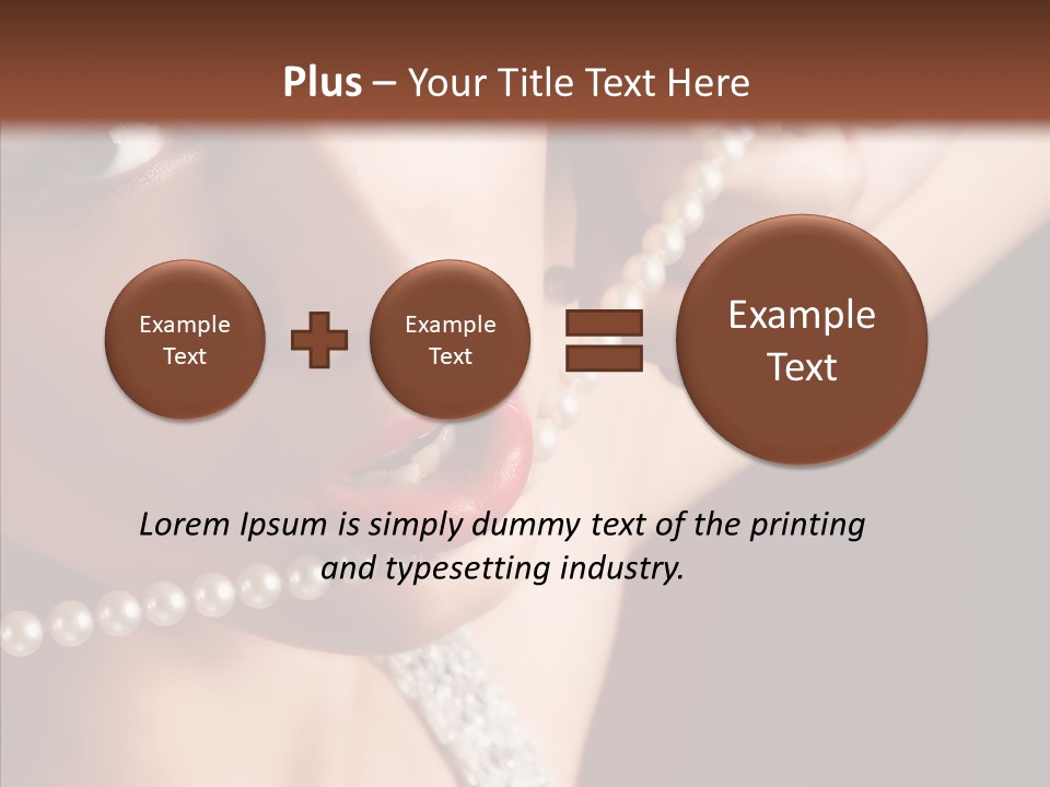 Flirt Red Beauty PowerPoint Template