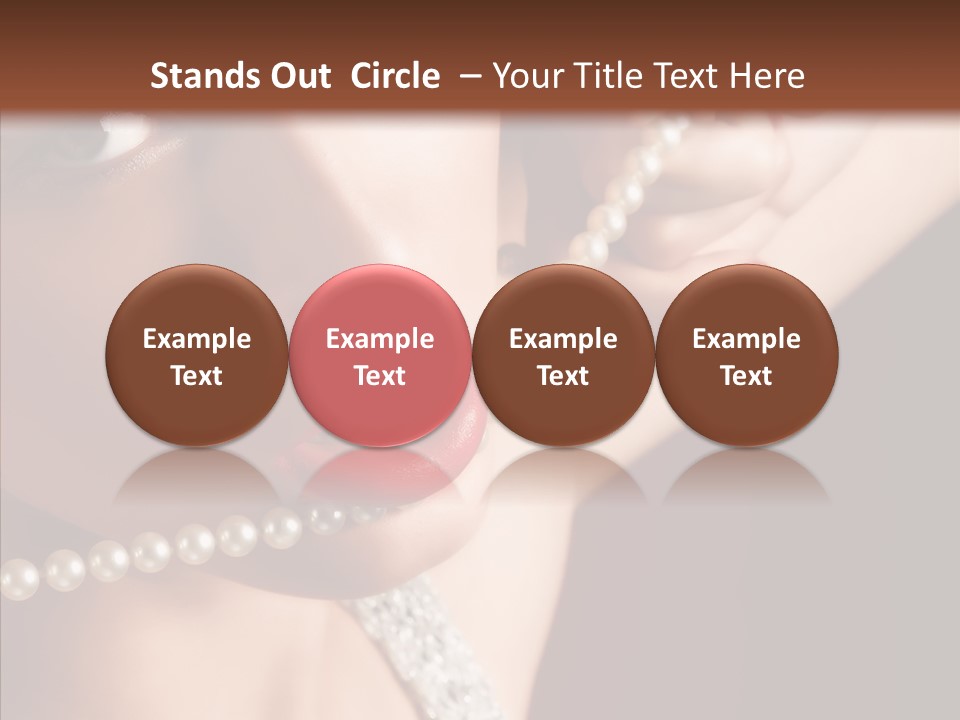 Flirt Red Beauty PowerPoint Template