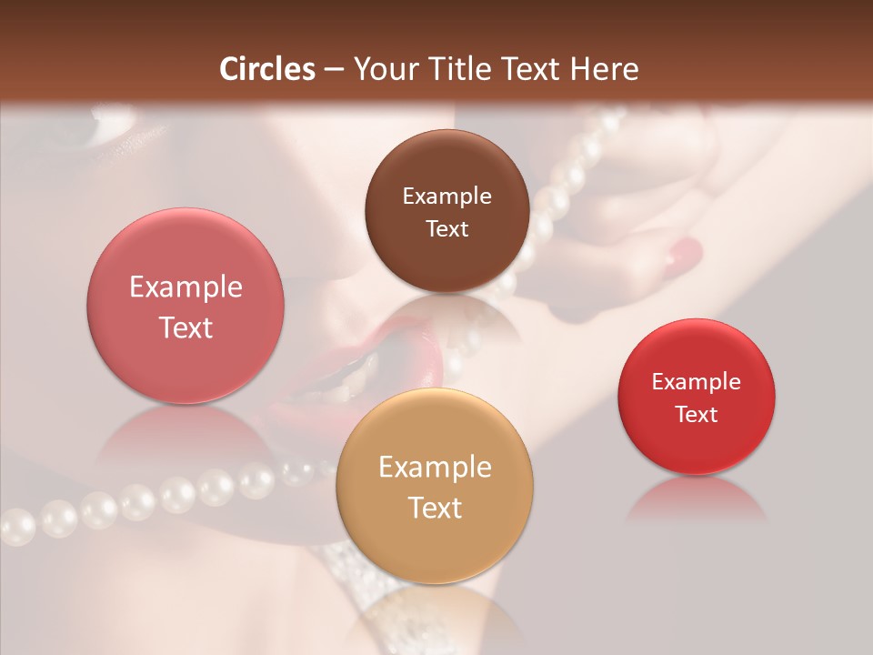 Flirt Red Beauty PowerPoint Template