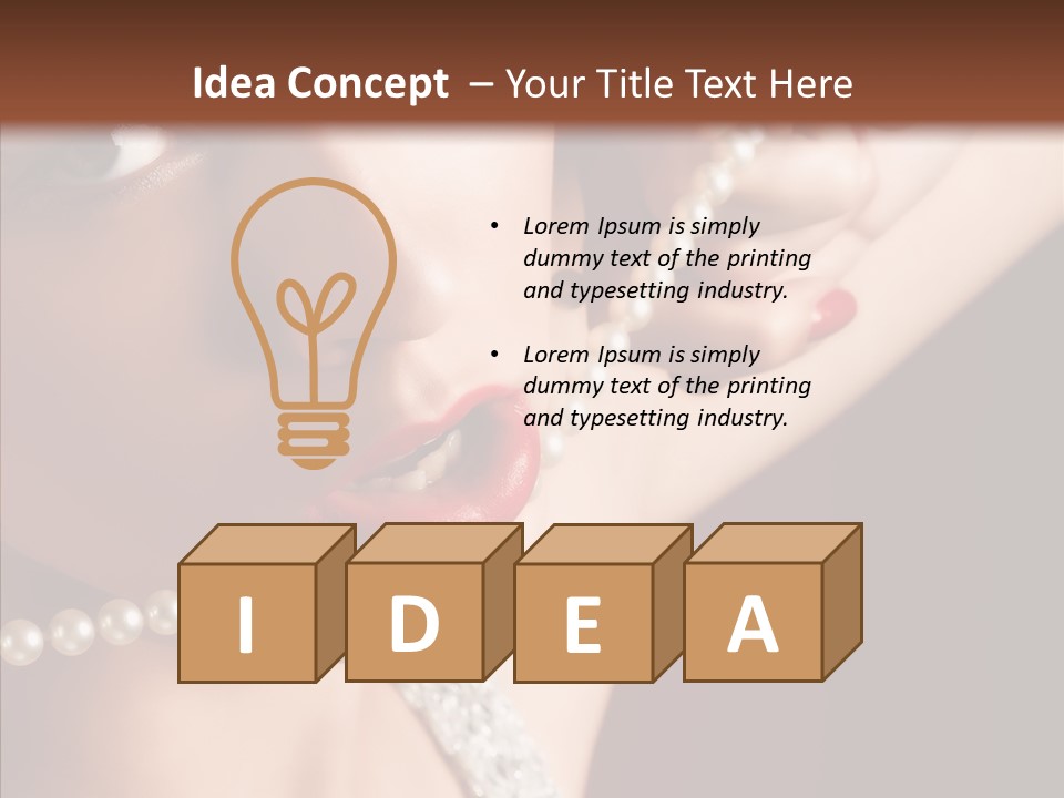 Flirt Red Beauty PowerPoint Template