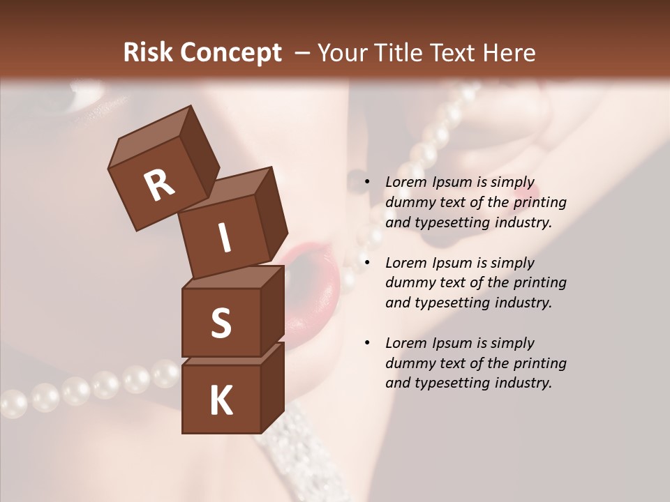 Flirt Red Beauty PowerPoint Template