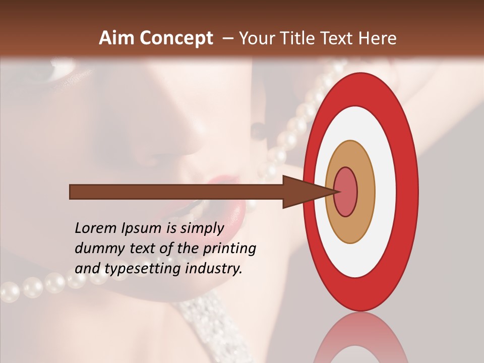 Flirt Red Beauty PowerPoint Template