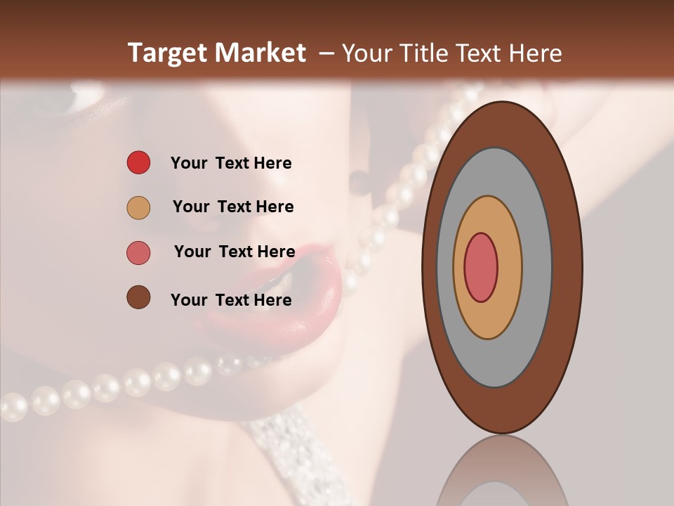 Flirt Red Beauty PowerPoint Template