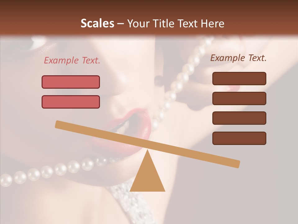 Flirt Red Beauty PowerPoint Template