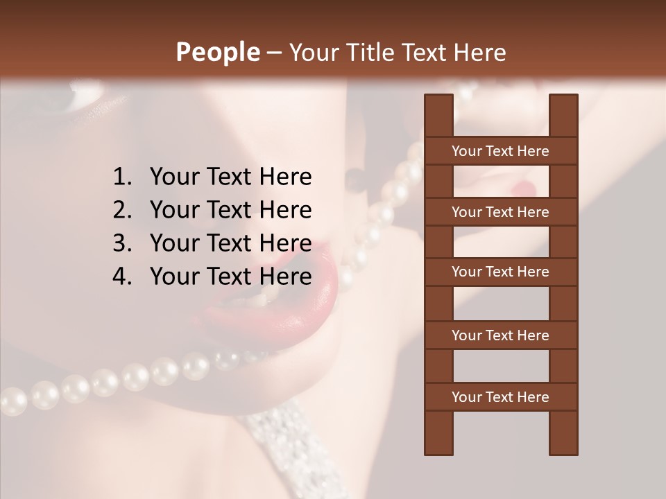 Flirt Red Beauty PowerPoint Template