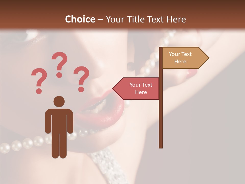 Flirt Red Beauty PowerPoint Template