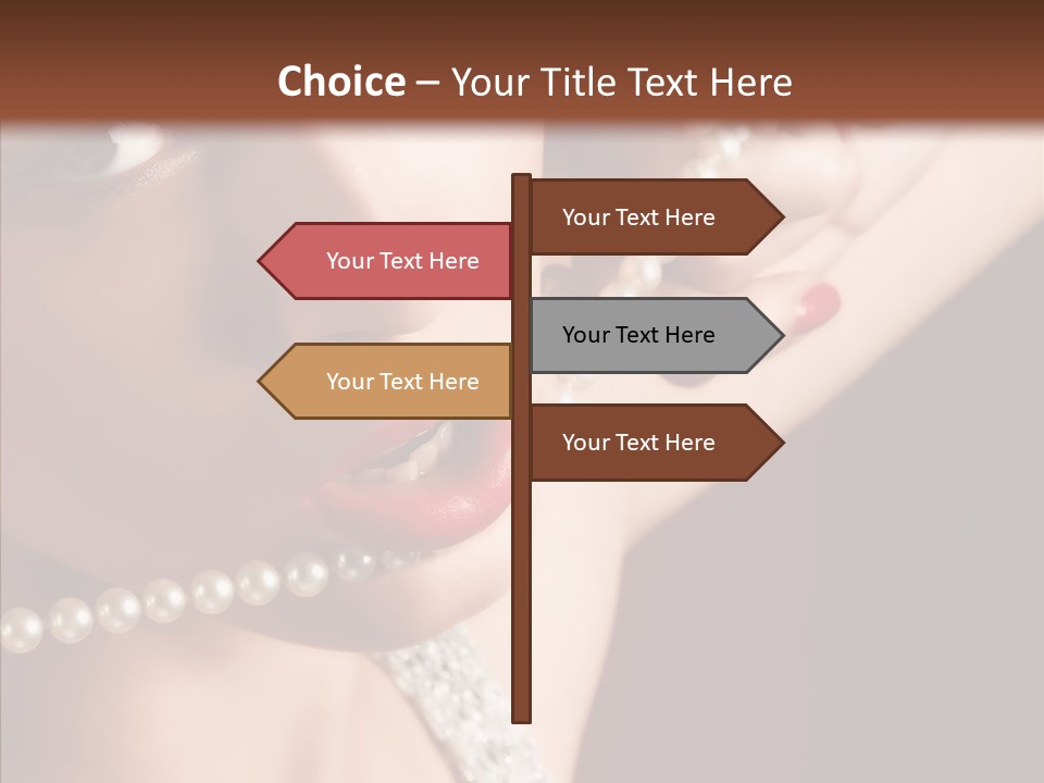 Flirt Red Beauty PowerPoint Template
