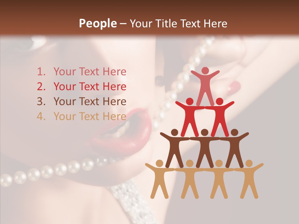 Flirt Red Beauty PowerPoint Template