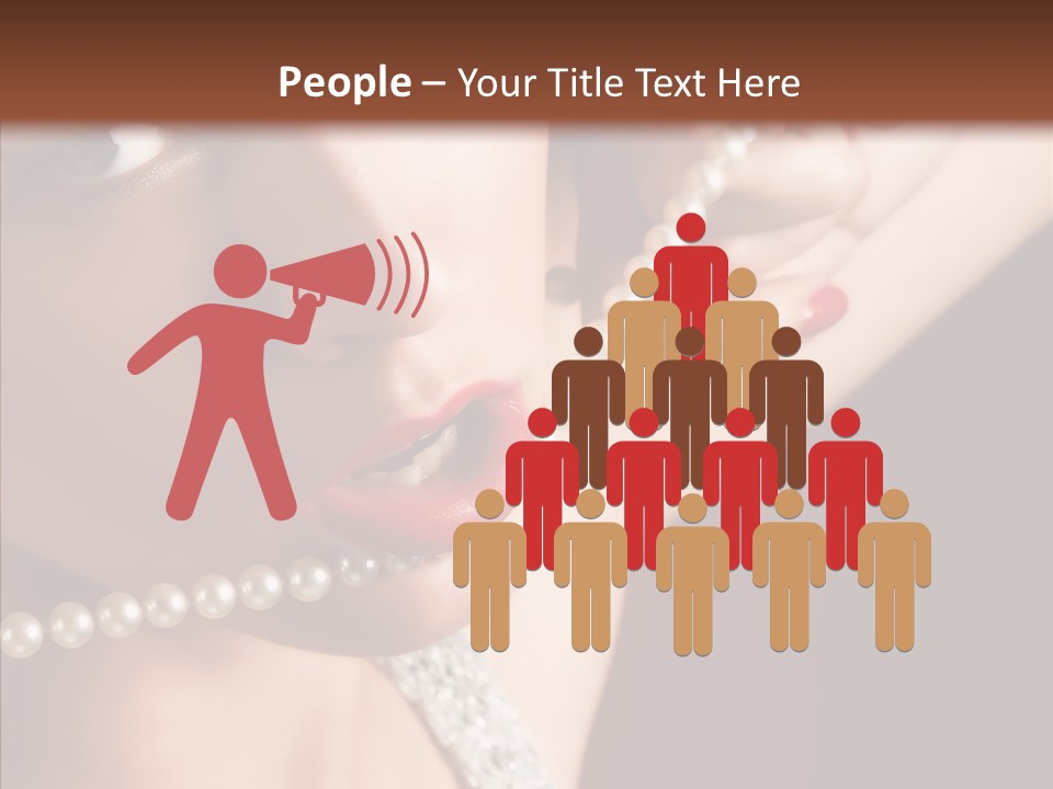 Flirt Red Beauty PowerPoint Template