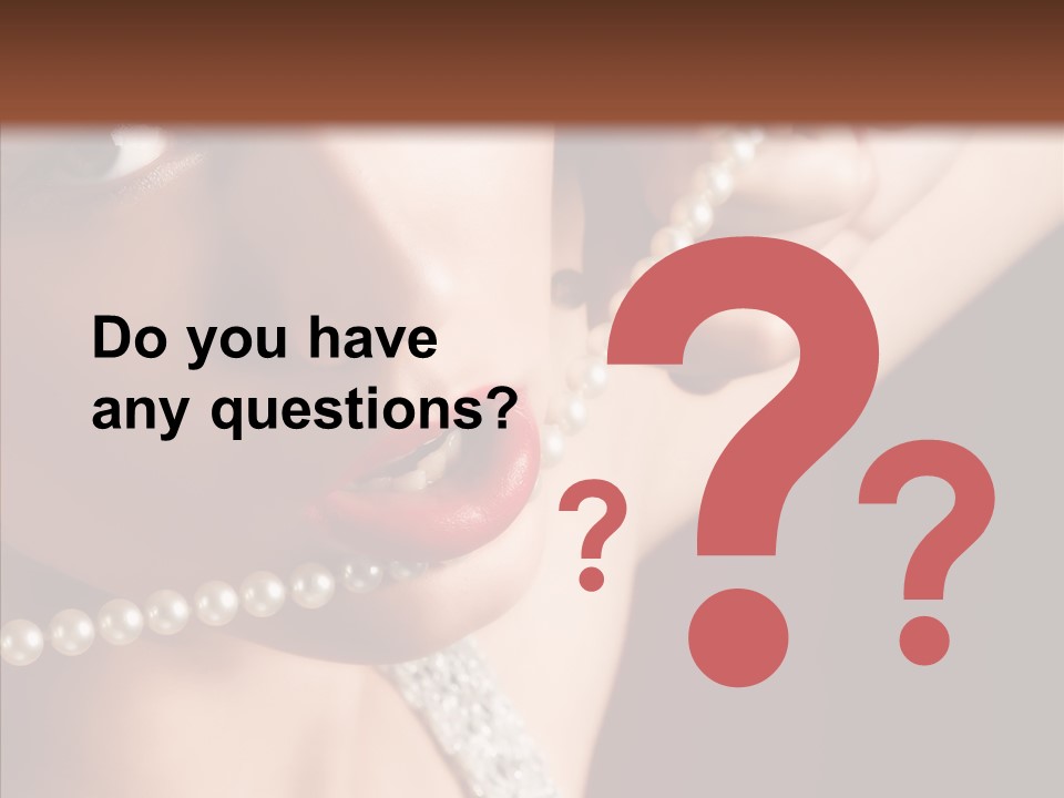 Flirt Red Beauty PowerPoint Template