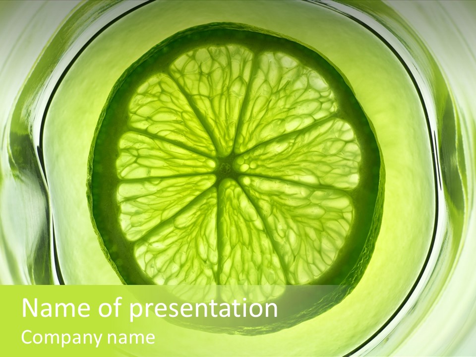 Lime Close Up Extra PowerPoint Template