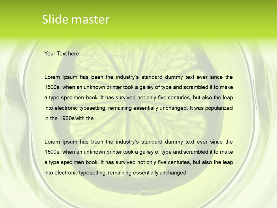 Lime Close Up Extra PowerPoint Template