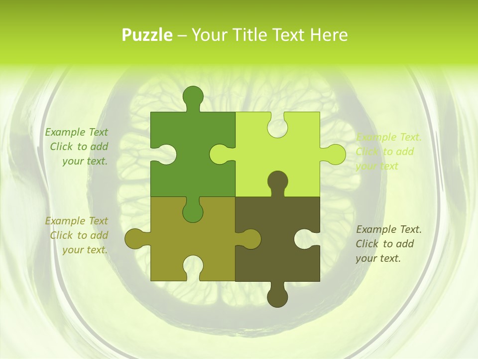 Lime Close Up Extra PowerPoint Template