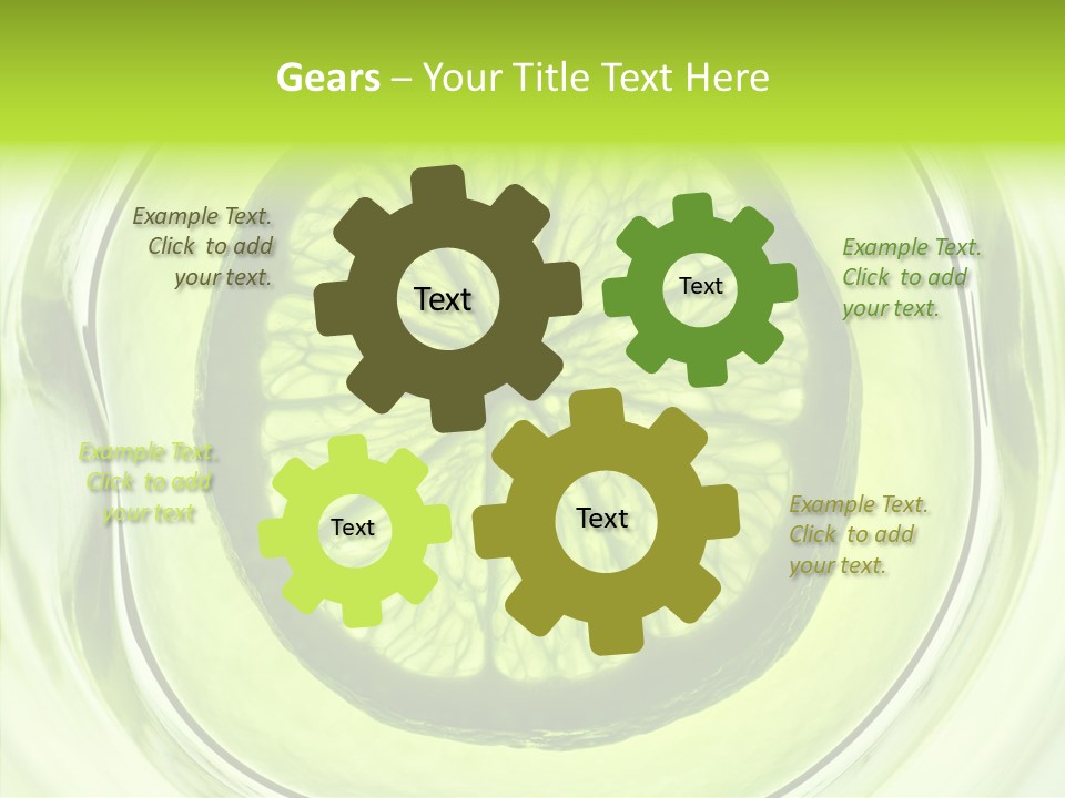 Lime Close Up Extra PowerPoint Template