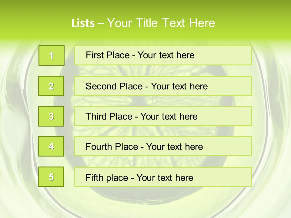Lime Close Up Extra PowerPoint Template