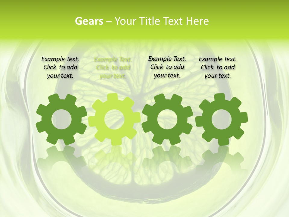 Lime Close Up Extra PowerPoint Template