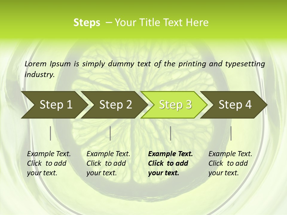 Lime Close Up Extra PowerPoint Template