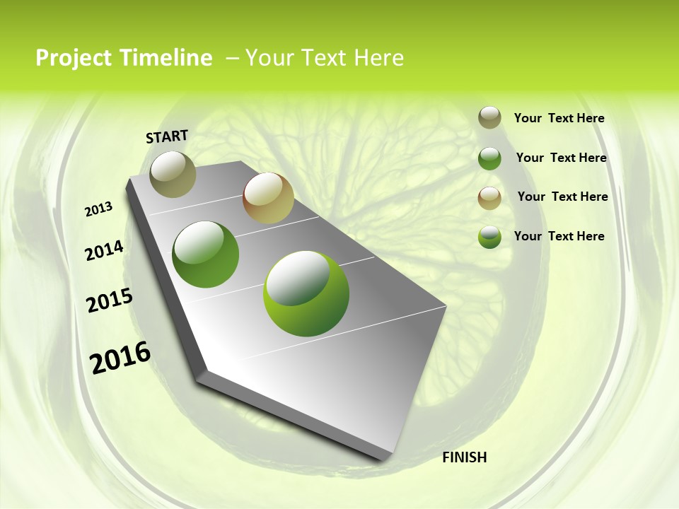 Lime Close Up Extra PowerPoint Template