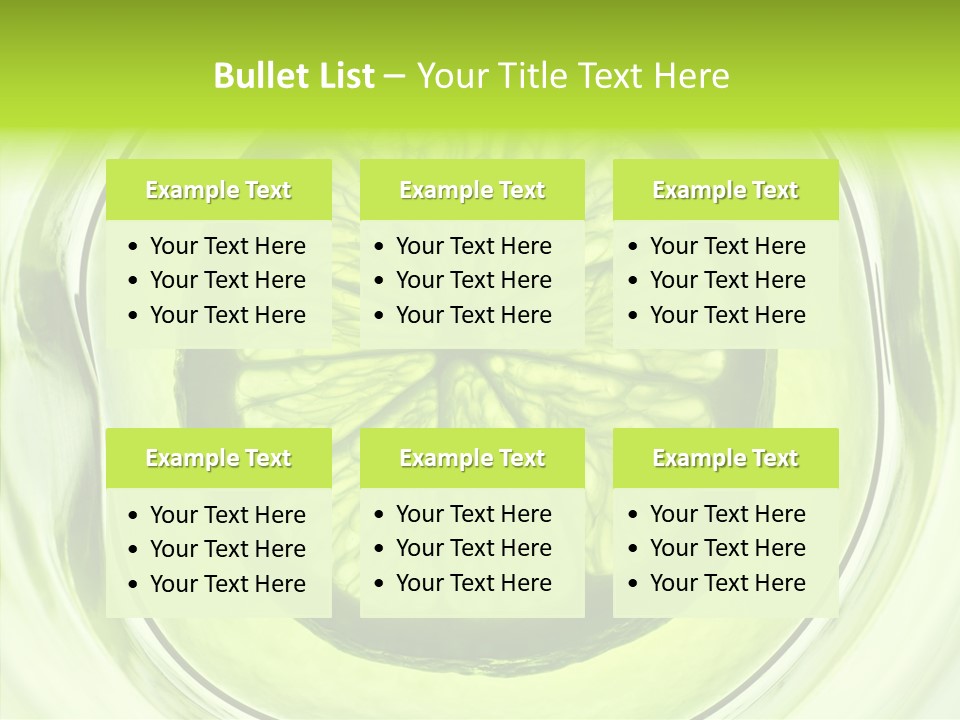 Lime Close Up Extra PowerPoint Template