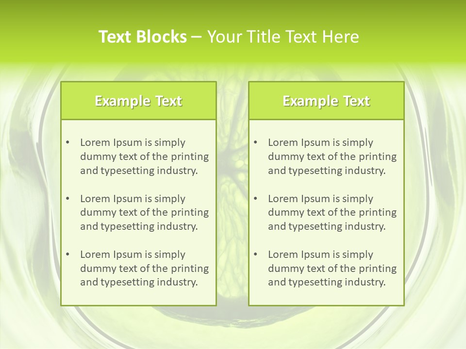 Lime Close Up Extra PowerPoint Template