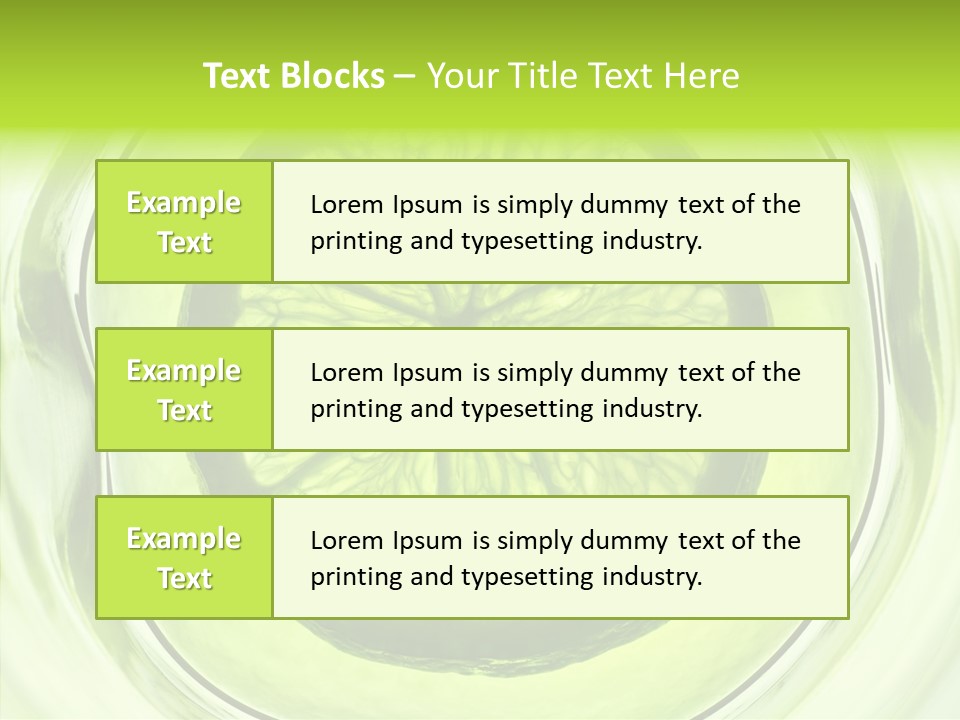 Lime Close Up Extra PowerPoint Template