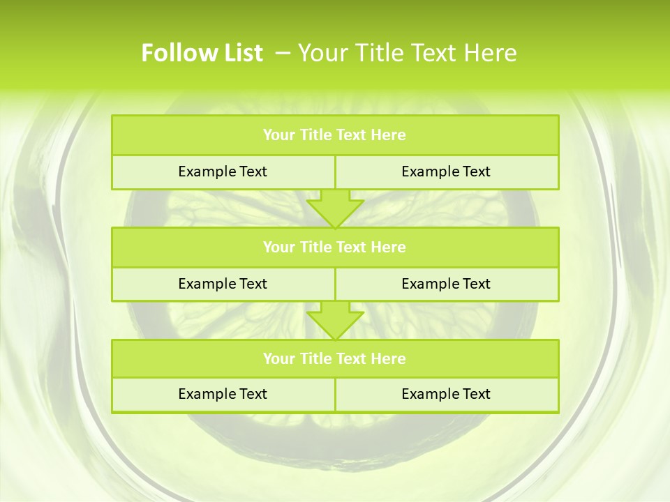Lime Close Up Extra PowerPoint Template