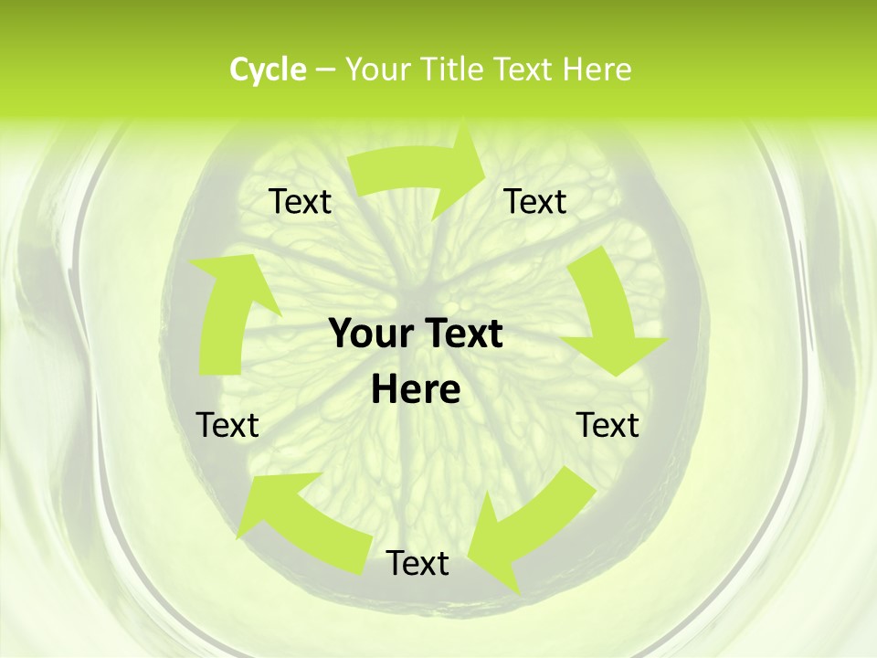 Lime Close Up Extra PowerPoint Template