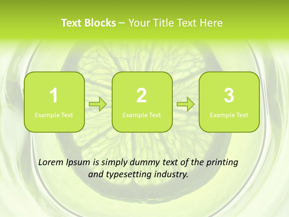 Lime Close Up Extra PowerPoint Template
