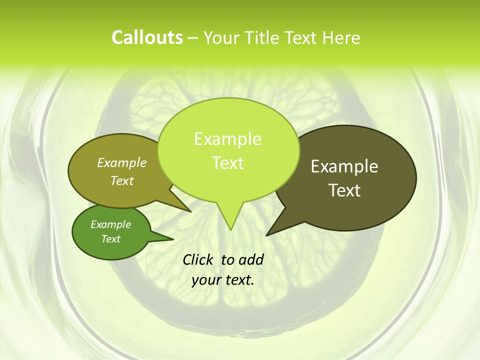 Lime Close Up Extra PowerPoint Template