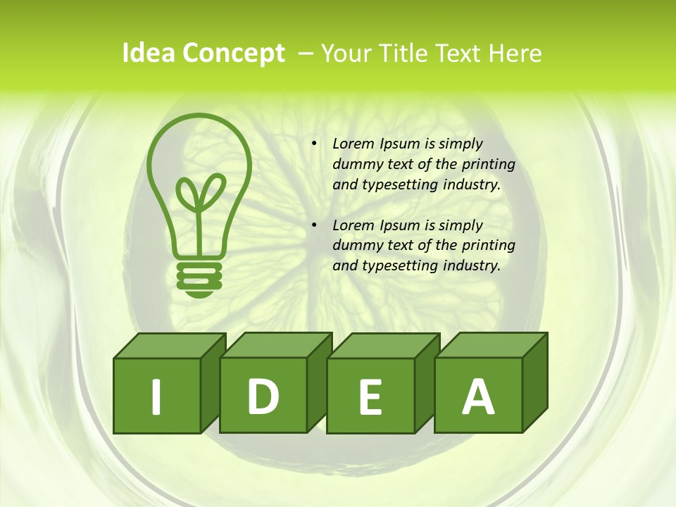 Lime Close Up Extra PowerPoint Template