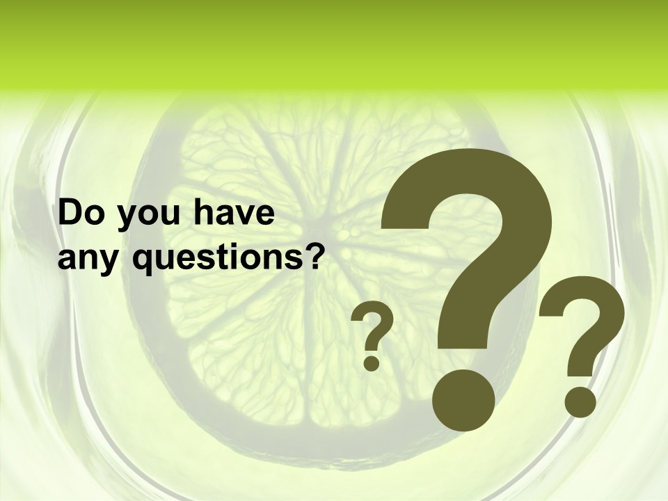 Lime Close Up Extra PowerPoint Template