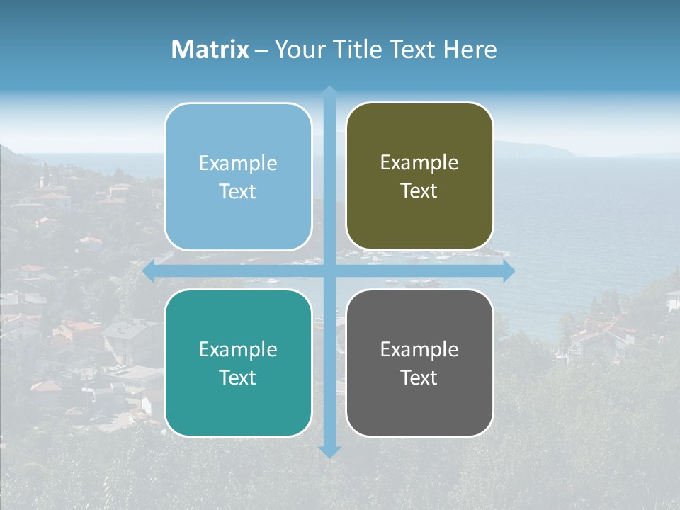 Island Boat Opatija PowerPoint Template