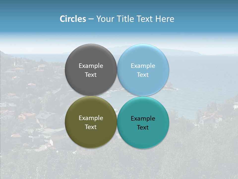 Island Boat Opatija PowerPoint Template