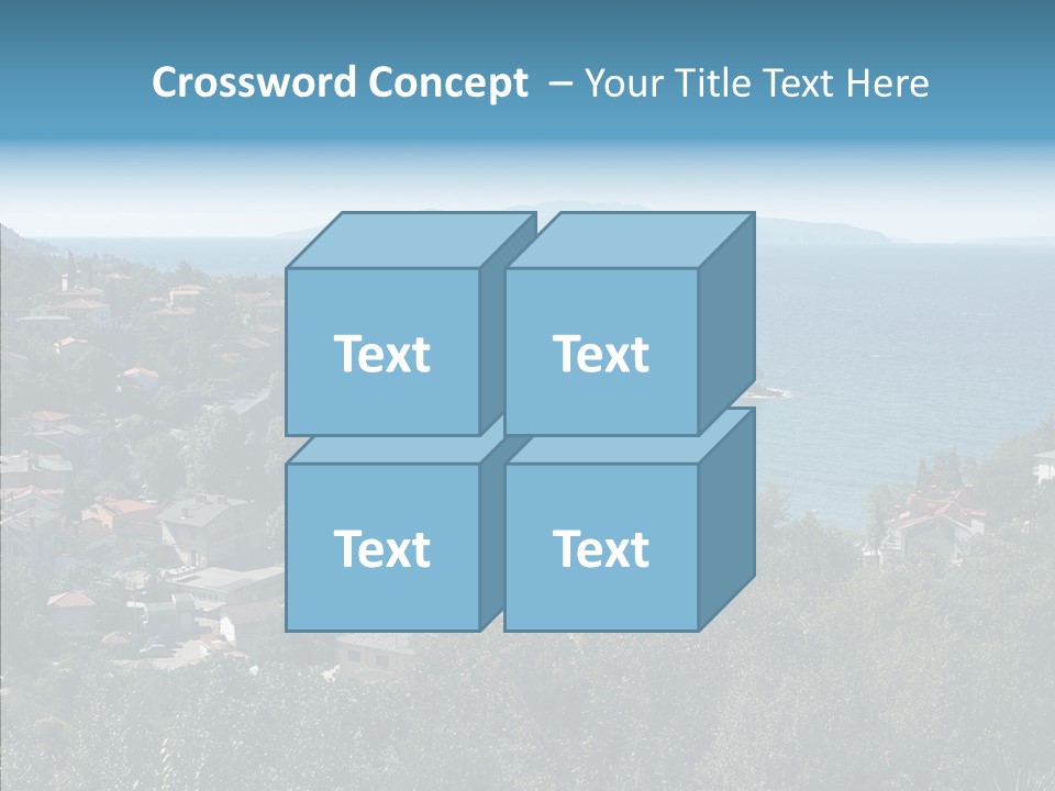 Island Boat Opatija PowerPoint Template