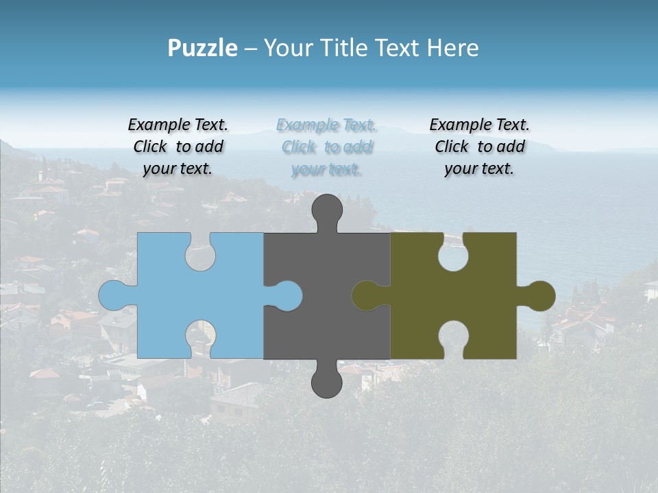 Island Boat Opatija PowerPoint Template