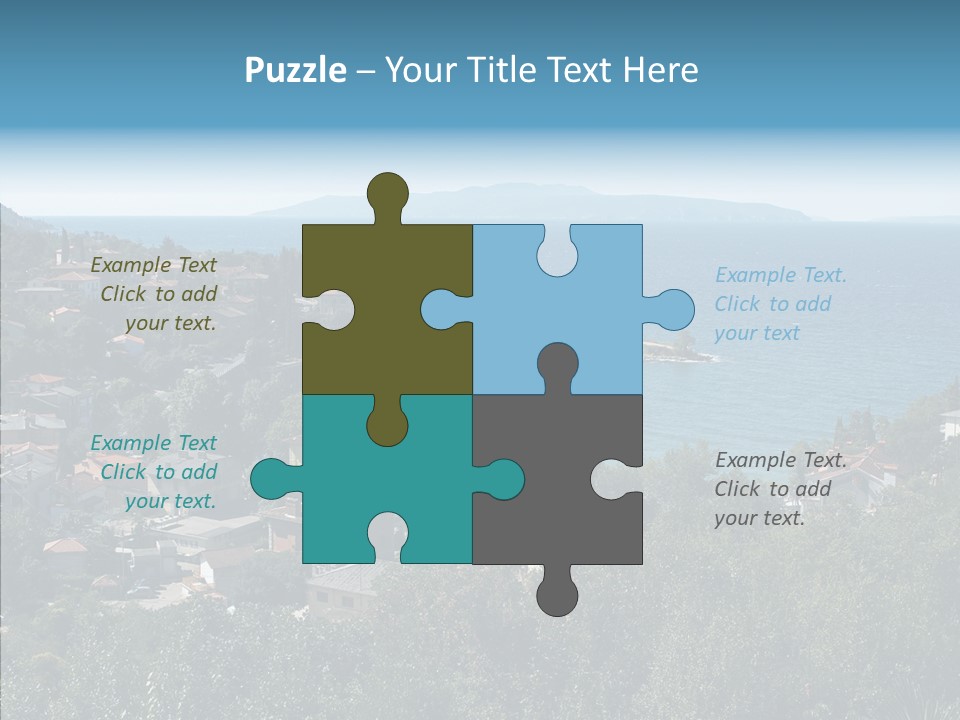 Island Boat Opatija PowerPoint Template