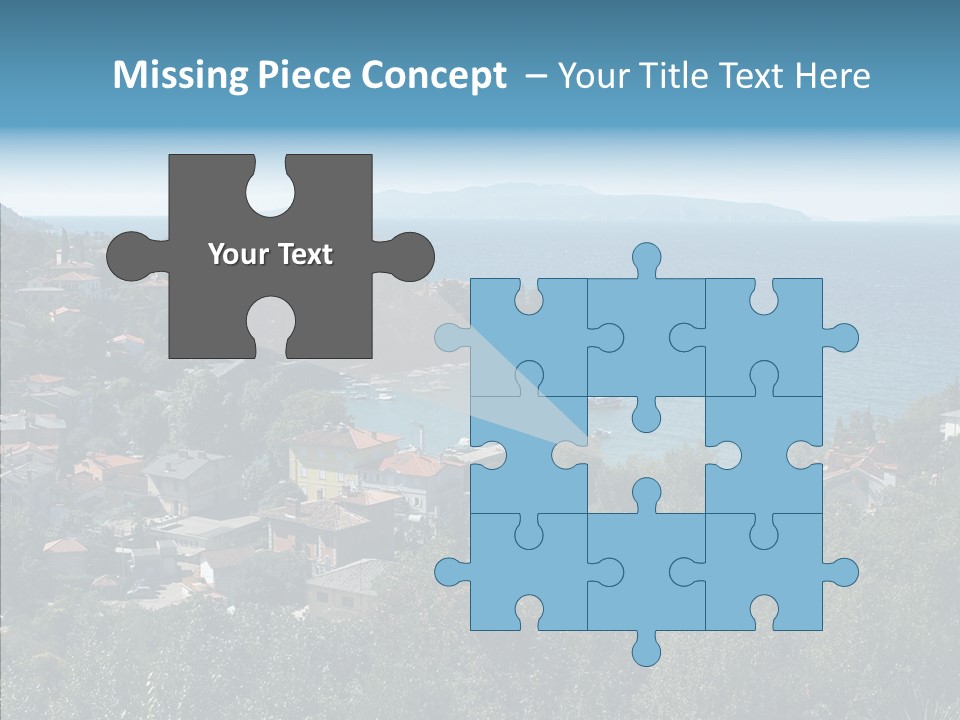 Island Boat Opatija PowerPoint Template