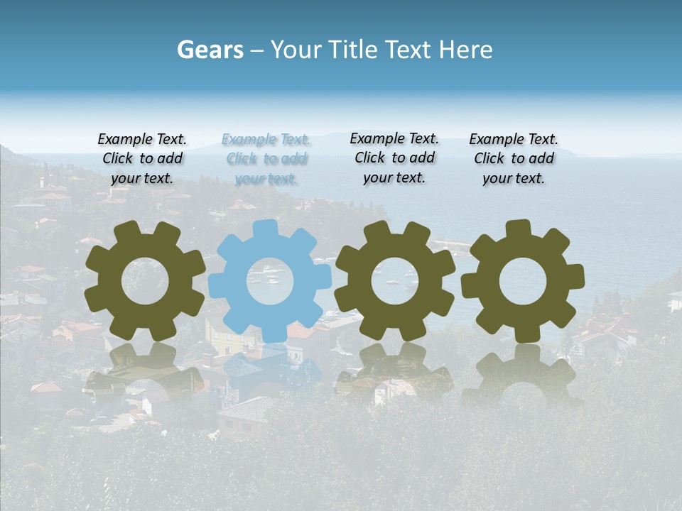 Island Boat Opatija PowerPoint Template